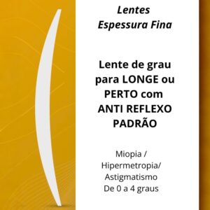 Lentes de grau / espessura fina
