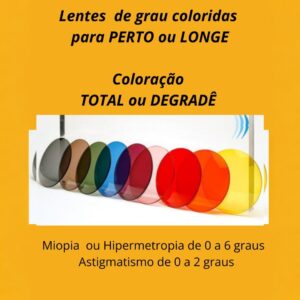 Lentes de grau coloridas